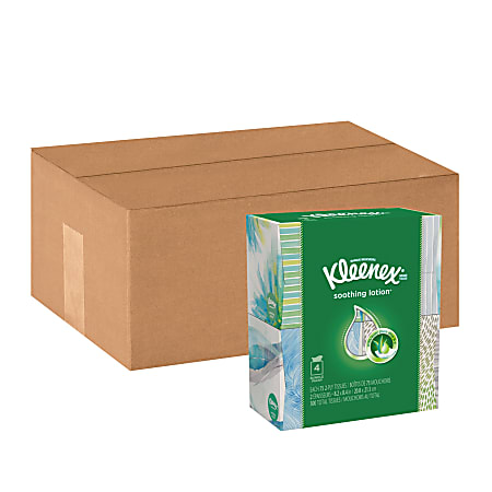 Kleenex Lotion Facial Tissue - 2 Ply - White - Soft - For Face - 75 Per Box - 32 / Carton