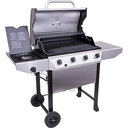 Char Broil Thermos 461472719 Gas Grill 3 Sq. ft. Cooking Area 4 Cooking Elements 14.07 kW LP Gas Freestanding Indoor Outdoor Stainless