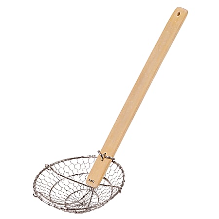 Joyce Chen Stainless-Steel Spider Strainer, 5", Tan