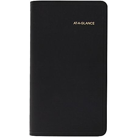 AT-A-GLANCE® 13-Month Planner, 3-1/2" x 6", Black, January 2021 to January 2022, 7006405