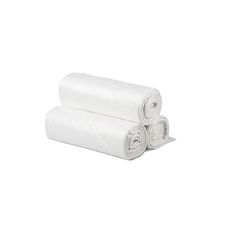 Inteplast HDPE Can Liners, 13 Microns, 30" x 37", Natural, Pack Of 500 Liners