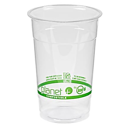 Planet+ Compostable Cold Cups, 20 Oz, Clear, Pack Of 1,000 Cups