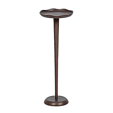 Kate and Laurel Alessia Aluminum Round Drink Table, 22"H x 8"W x 8"D, Bronze