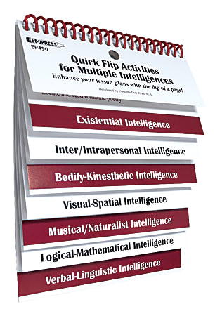 Edupress Quick Flip Resources Flip Chart, 5" x 6", Activities For Multiple Intelligences