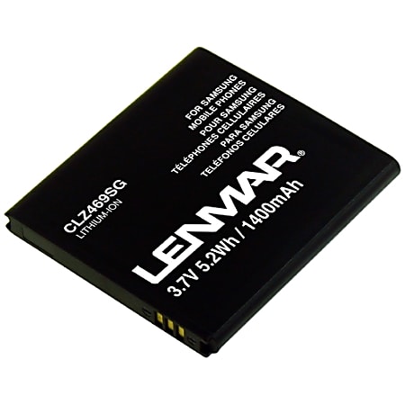 Lenmar® CLZ469SG Lithium-Ion Cellular Phone Battery, 3.7 Volts, 1400 mAh Capacity