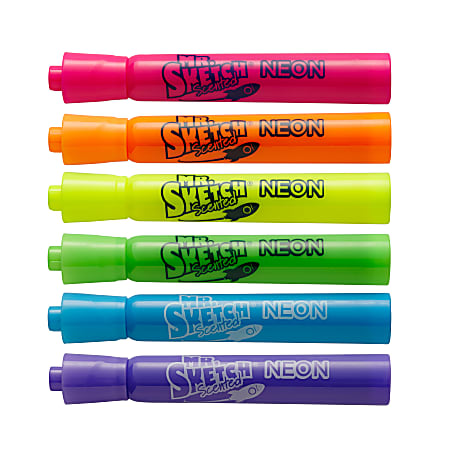 Mr. Sketch Movie Night Scented Markers Chisel Tip Assorted Colors Pack Of 6  - Office Depot