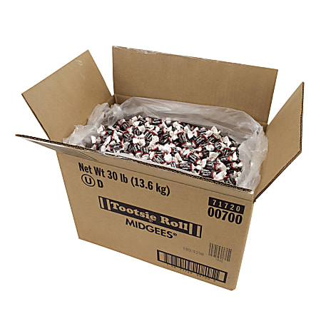 Tootsie Roll Midgees, 30 Lb Box