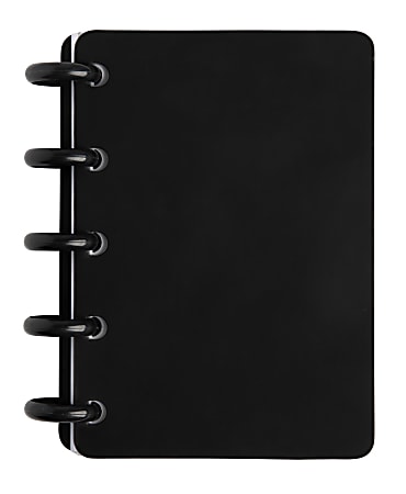 TUL® Discbound Notebook, Mini Size, 5" x 3", Black