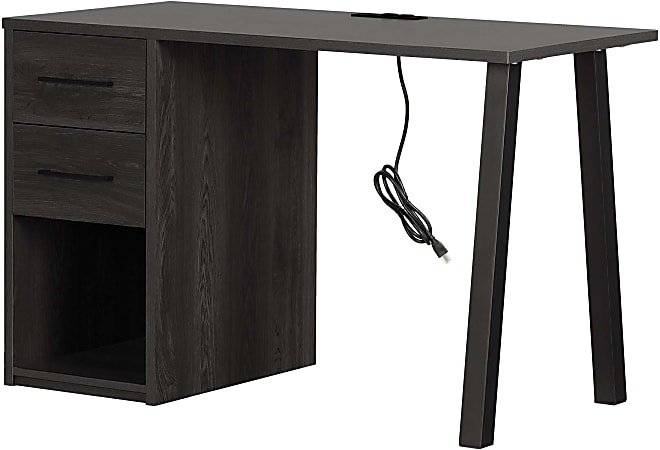 South Shore Zolten 48"W Computer Desk, Gray Oak