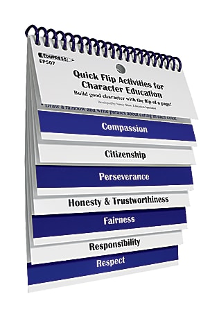 Edupress Quick Flip Resources Flip Chart, 5" x 6", Activities For Character Education