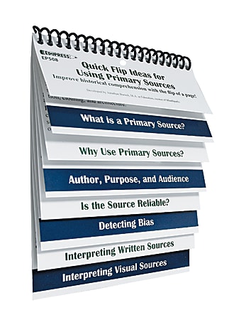Edupress Quick Flip Resources Flip Chart, 5" x 6", Ideas For Using Primary Sources