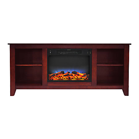 Cambridge® Santa Monica Electric Fireplace And Entertainment Stand With Multicolor LED Insert, Cherry