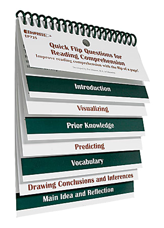 Edupress Quick Flip Resources Flip Chart, 5" x 6", Questions For Reading Comprehension