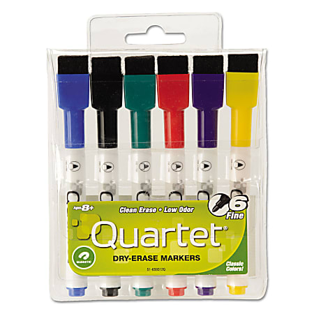 Quartet Classic Dry-Erase Markers - Fine Marker Point - Assorted - 6 / Set Quartet Classic Dry-Erase Markers - Fine Marker Point - Assorted - 6 / Set