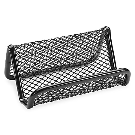 Lorell® Mesh Business Card Holder, Black