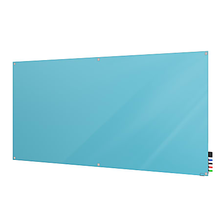 Ghent Harmony Magnetic Glass Dry-Erase Boards, 48” x 60”, Blue