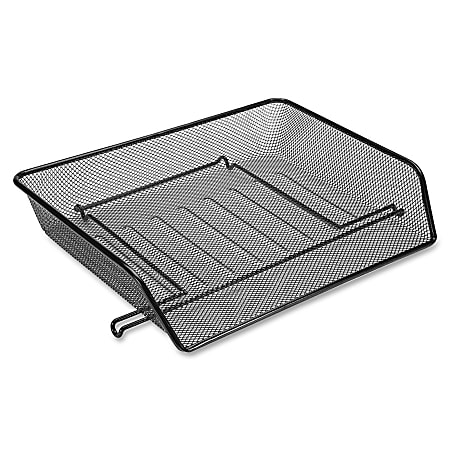 Lorell® Mesh Side-Loading Document Tray, Letter/Legal Size, Black, Set Of 2
