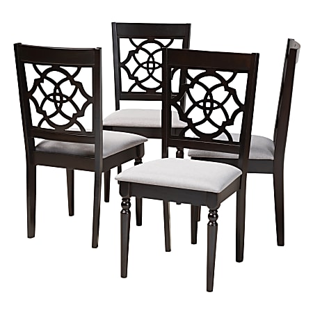 Baxton Studio 9730 Dining Chairs, Gray, Set Of 4 Chairs
