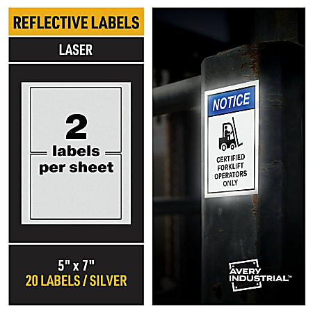 Avery Reflective Sign Labels - 5