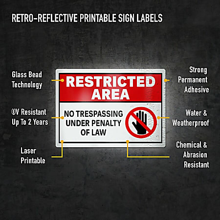 Avery Reflective Sign Labels - 5