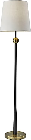Adesso® Francis Floor Lamp, 61"H, Off-White Shade/Black And