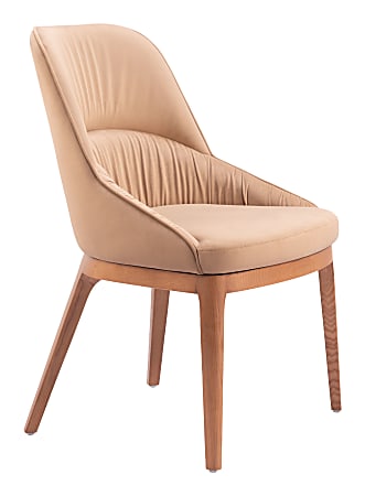 Zuo Ayr Dining Accent Chairs, Tan, Set Of 2 Chairs