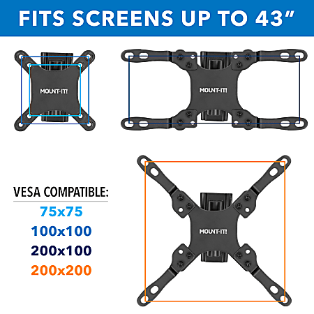 Tilting TV Wall Mount Bracket – Fits 14-27 Inch LCD Monitors – VESA 50/75/100 – Motorhome Camper Van