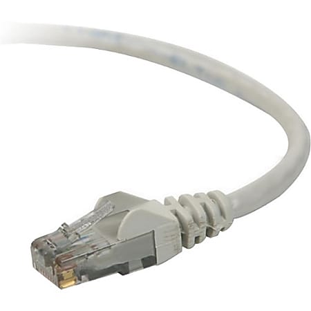 Belkin Cat6 Snagless Networking Cable - 14 ft Category 6 Network Cable - First End: 1 x RJ-45 Male Network - Second End: 1 x RJ-45 Male Network - Gray