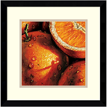 Amanti Art Oranges Framed Art Print By Alma'Ch, 15"H x 15"W, Black