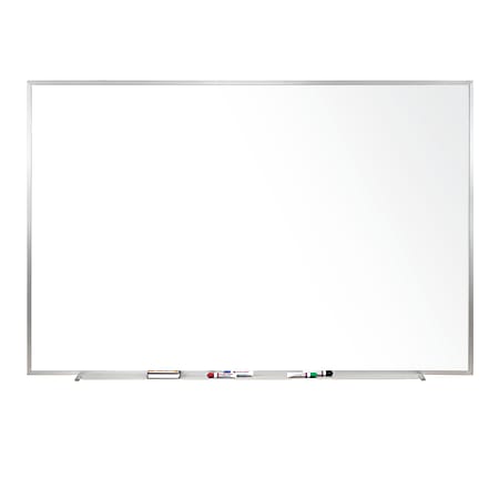 Ghent Magnetic Porcelain Dry-Erase Whiteboard, 48" x 120", Aluminum Frame With Silver Finish