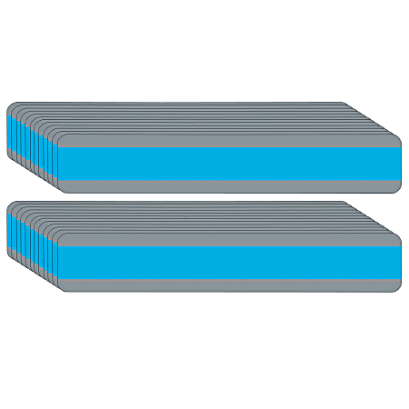 Ashley Productions Double Wide Reading Guide Sentence Strips, 1-1/4" x 7-1/4", Blue, Pack Of 24 Strips