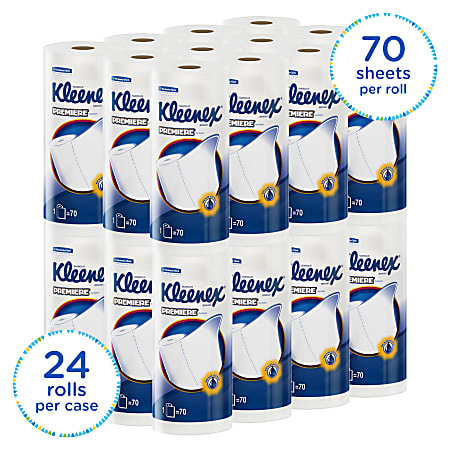 Kleenex Premier 1 Ply Paper Towels Perforated 70 Sheets Per Roll Pack ...