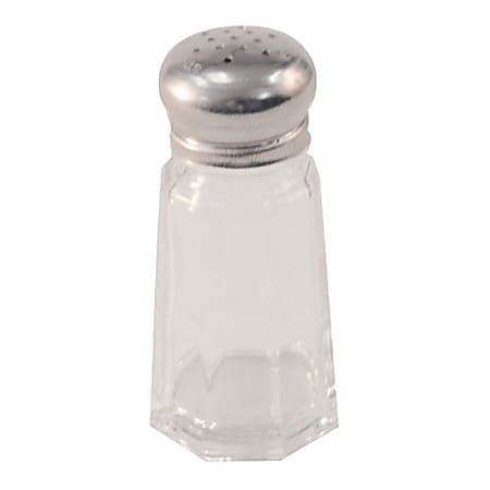 Winco Paneled Glass Salt And Pepper Shaker, 1 Oz, Clear