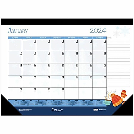 House of Doolittle Monthly Deskpad Calendar Seasonal Holiday Depictions 22 x 17 Inches - Monthly - 1 Year - January to December - 1 Month Single Page Layout - 22" x 17" - Desk