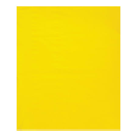 Partners Brand 2 Mil Colored Flat Poly Bags, 15" x 18", Yellow, Case Of 1000
