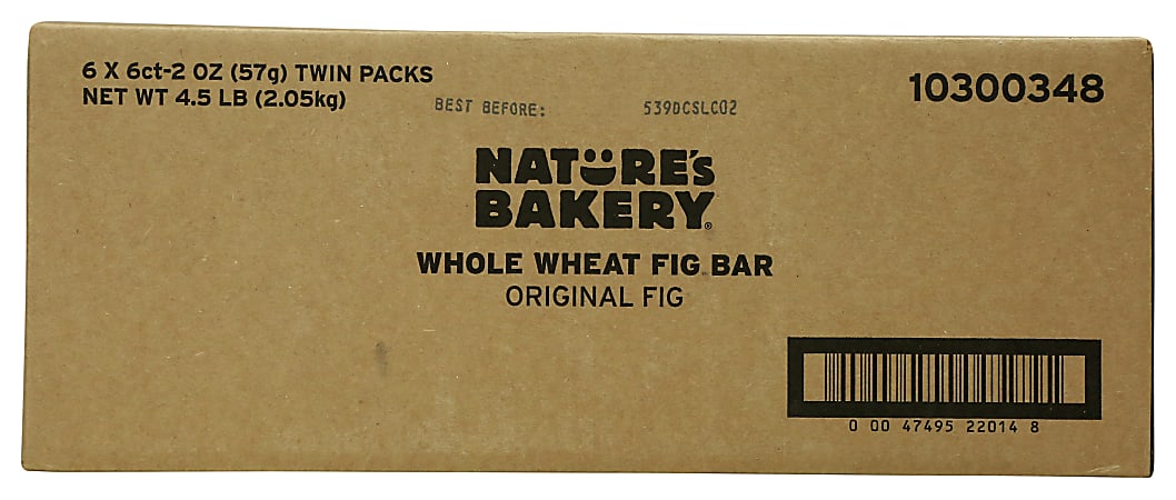 Nature's Bakery Fig Bars, Whole Wheat Original, 2 Oz, Total Qty 36