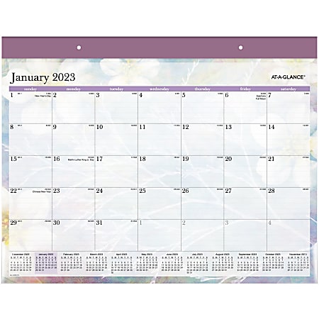 AT-A-GLANCE Dreams 2023 RY Monthly Desk Pad Calendar, Standard, 21 3/4" x 17"