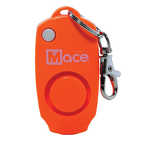 Mace® Brand Plastic Personal Alarm Key Chain, 1/2" x 1” x 2”, Orange