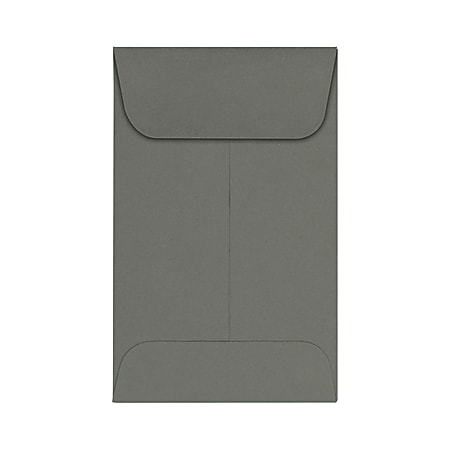 LUX Coin Envelopes, #1, Gummed Seal, Smoke, Pack Of 50