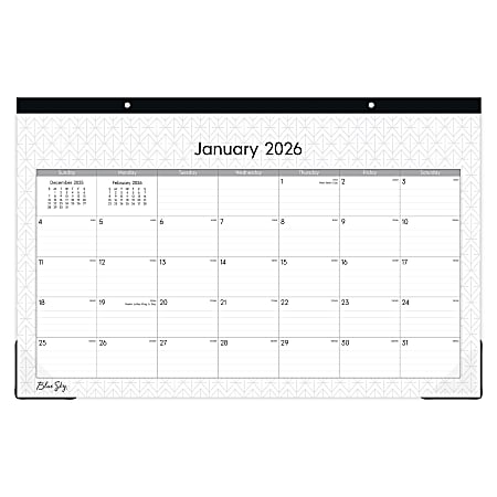 2026 Blue Sky Monthly Desk Pad Calendar, 11" x 17", Enterprise, January To December, 111293