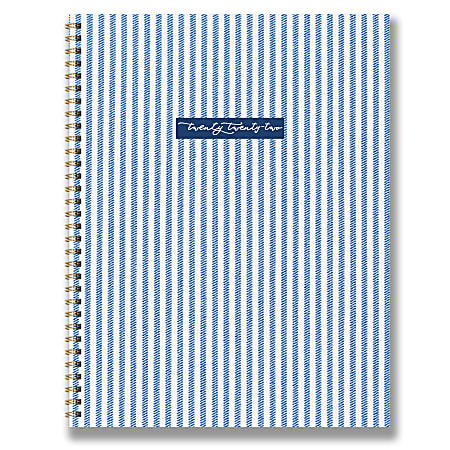 TF Publishing Large Weekly/Monthly Planner, 9" x 11", Vertical Stripe, January To December 2022