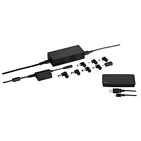 Targus® APM035US Laptop Charger With Smartphone Backup Battery & USB Companion Charger