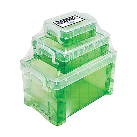 Super Stacker Storage Boxes, 5 Cups, Assorted Colors, Pack Of 3