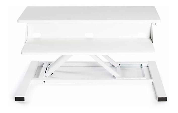 Luxor Two-Tier Pneumatic Standing Desk Converter, White