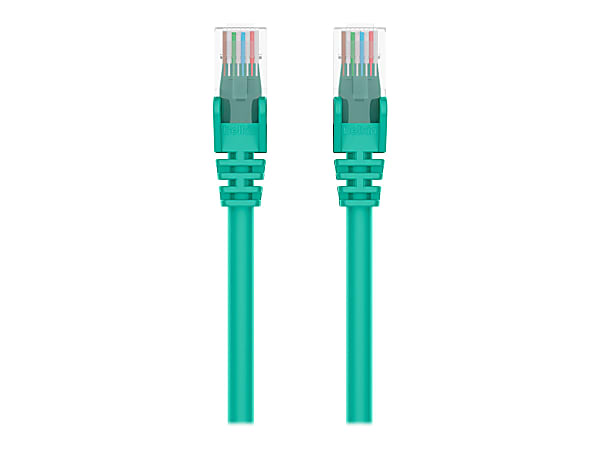 Belkin - Patch cable - RJ-45 (M) to RJ-45 (M) - 6 in - 0.2 in - UTP - CAT 6 - molded, snagless, stranded - green