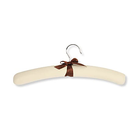 Honey-Can-Do Canvas Padded Hangers, Natural, Pack Of 12