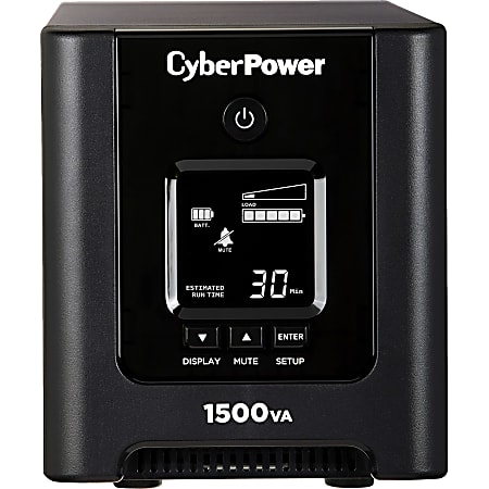 CyberPower OR1500PFCLCD PFC Sinewave UPS Systems - 1500VA/1050W, 120 VAC, NEMA 5-15P, Mini-Tower, Sine Wave, 8 Outlets, LCD, PowerPanel® Business, $200000 CEG, 3YR Warranty