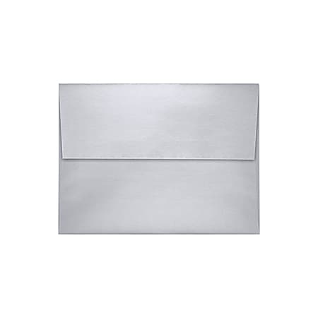 LUX Invitation Envelopes, A7, Peel & Stick Closure, Silver/Black, Pack Of 50