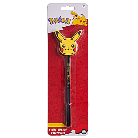 Pokemon 2D Licensed Topper Ballpoint Pen, Medium Point, 0.7 mm, Blue Ink, Quantity 1