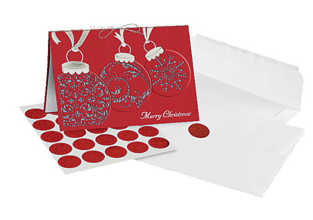 Premium Plus Holiday Card Bundle, 7 1/4" x 5 1/8", 50% Recycled, Exceptionally Merry, Box Of 25